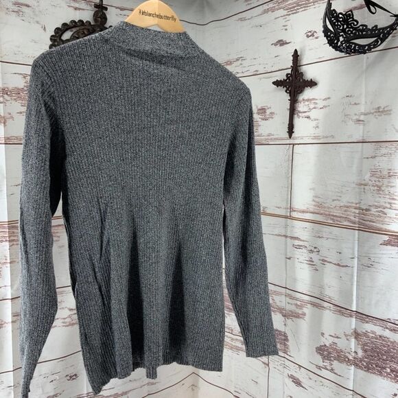 H&M Grey Cabled Mock Turtleneck  Sweater Women  XL - Picture 2 of 6